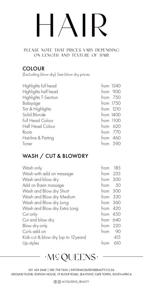 Hair DL Pricelist 2025 page 0001